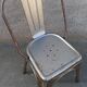 Paire de chaises en métal gris