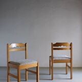 6 Minimalist pine dining chairs | Sweden | 1960s
