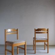 6 Minimalist pine dining chairs | Sweden | 1960s