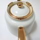 Teapot porcelain white and gold aluminite frugier limoges vintage