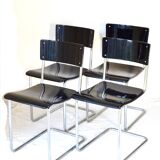 1930s Bauhaus style set of 4 chairs by d3 Rotterdam.