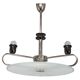 Art Deco chrome and glass chandelier, Czechoslovakia, 1930s