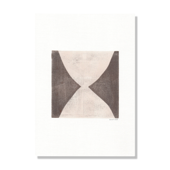 Painting on paper illustration M176 signed Eawy