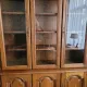 Bibliothèque en chêne massif 2 corps (vitrine + bas) - Très bon état