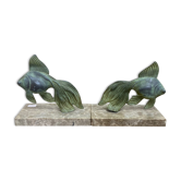 Pair of Art Deco book greenhouses "Fish"