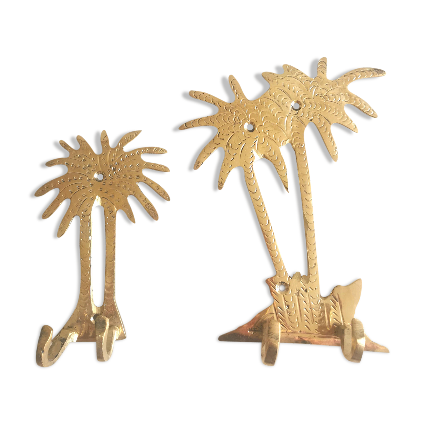 Golden brass palm wall hook