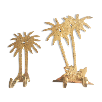 Golden brass palm wall hook