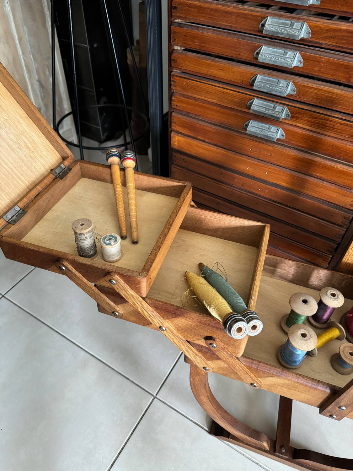 Old vintage woodworker