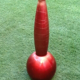 Vase années 1970 / soliflore (grand modèle) forme boule à col élancé  verre peint à effet