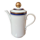 Cafetière en porcelaine - bleu cobalt - incrustation or