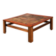 Scandinavian coffee table in rosewood and ceramic