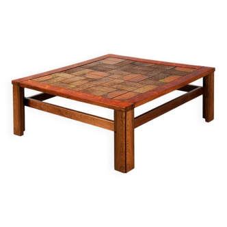 Table basse scandinave palissandre et céramique