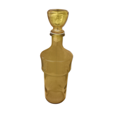 Carafe en verre jaune ambre vintage