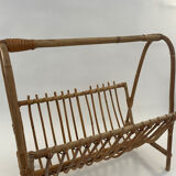 Rattan magazine rack