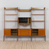 Scandinavian  free standing  Ergo wall unit bar cabinet and 3 cabinets and with 7 shelves,  by John