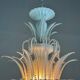 Venetian chandelier in white and gold Murano glass, circa 1980