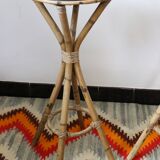 Tiki bar, rattan bar and two stools