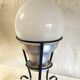 Tripod table lamp in metal, aluminum and blown glass - mid-20th century