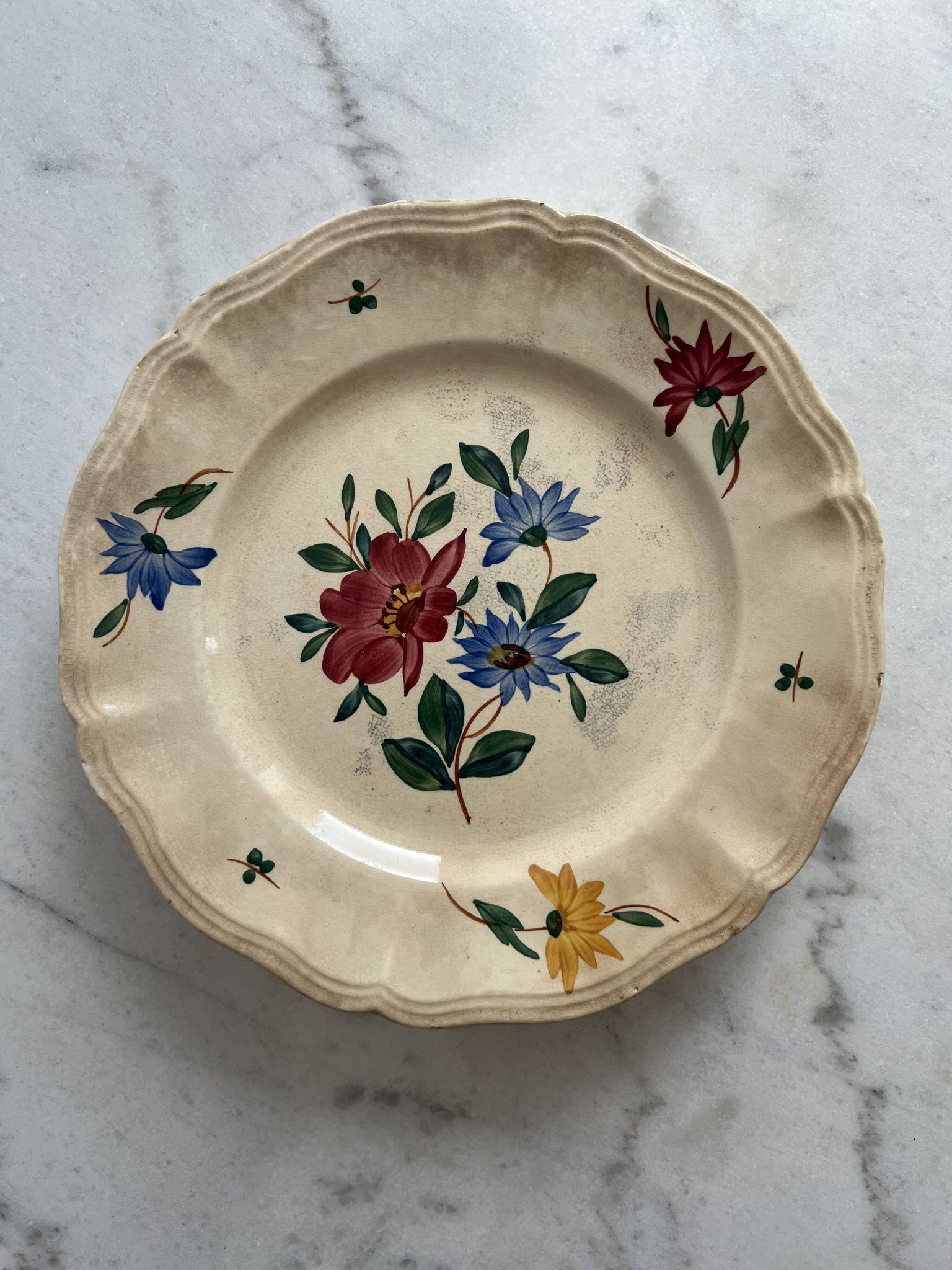 Lot de 6 petites assiettes plates Sarreguemines