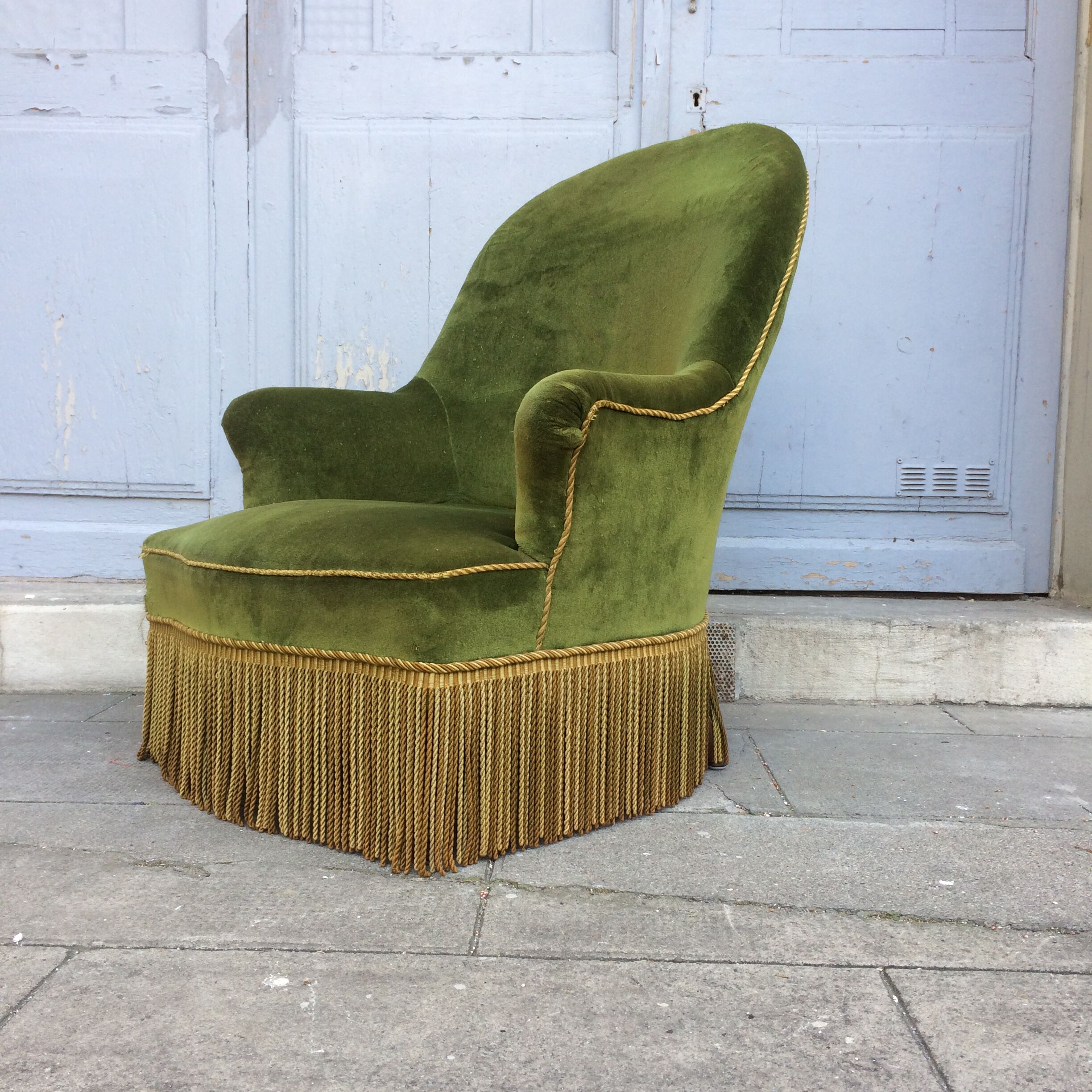 Toad style Art Deco armchair