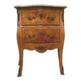 Commode galbée de style Louis XV en marqueterie XX siècle
