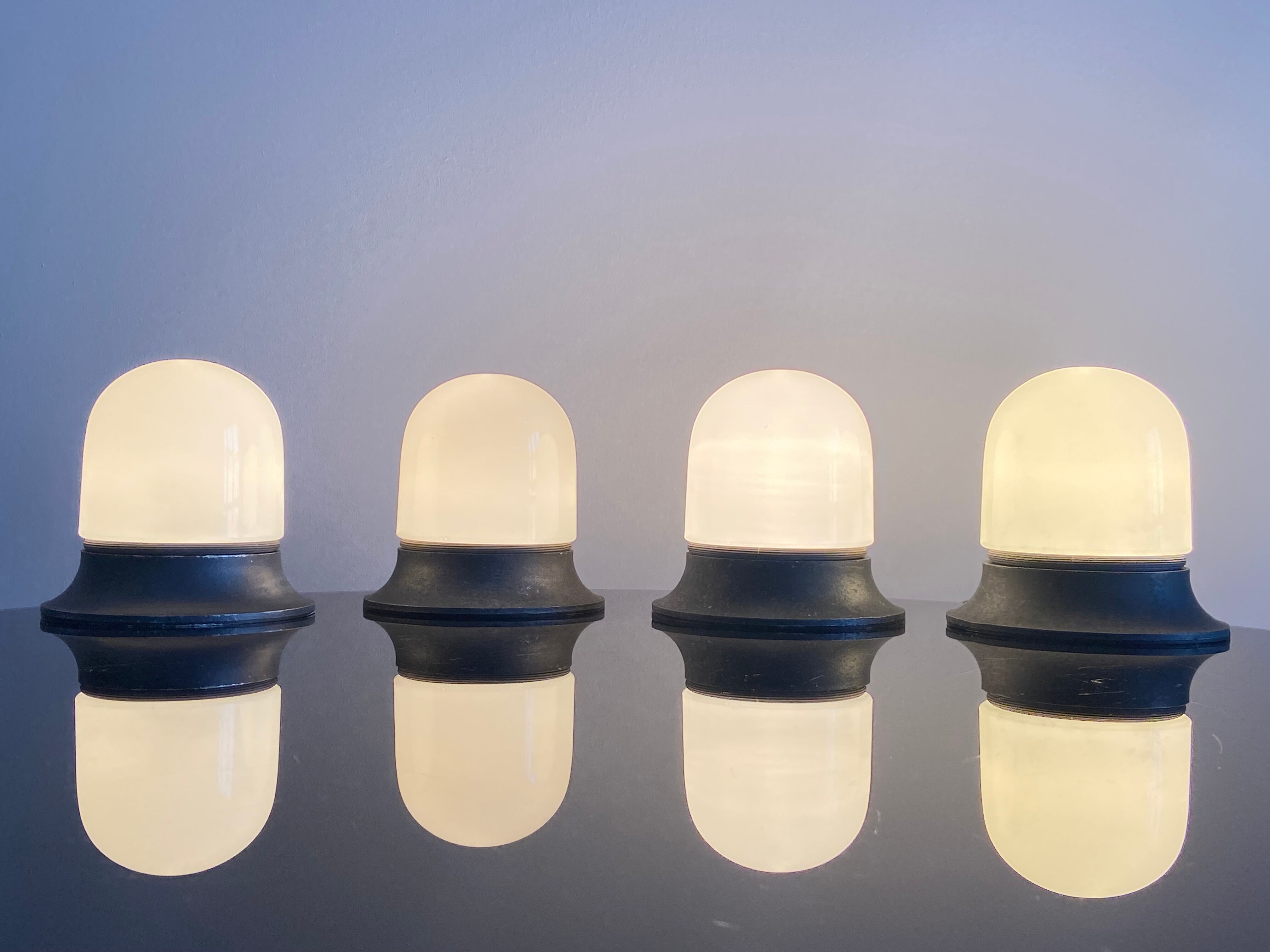 Set of 4 lamps artemide, italy 1970s