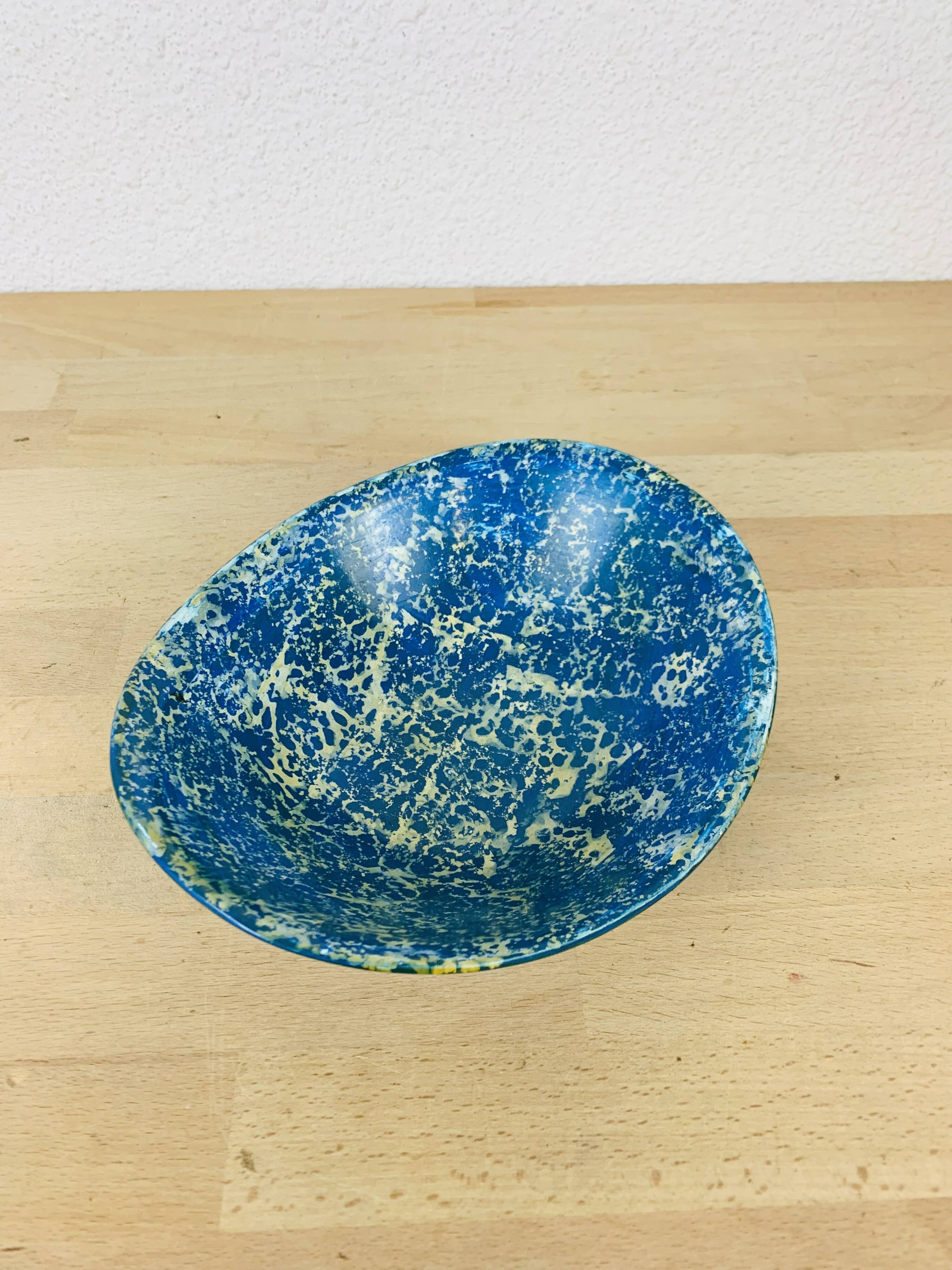 Vintage blue ceramic cup