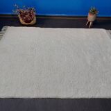 Handmade natural white Moroccan Berber rug size 1.5/2.5 m