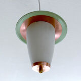 Vintage pendant lamp 50 years, opaline copper green