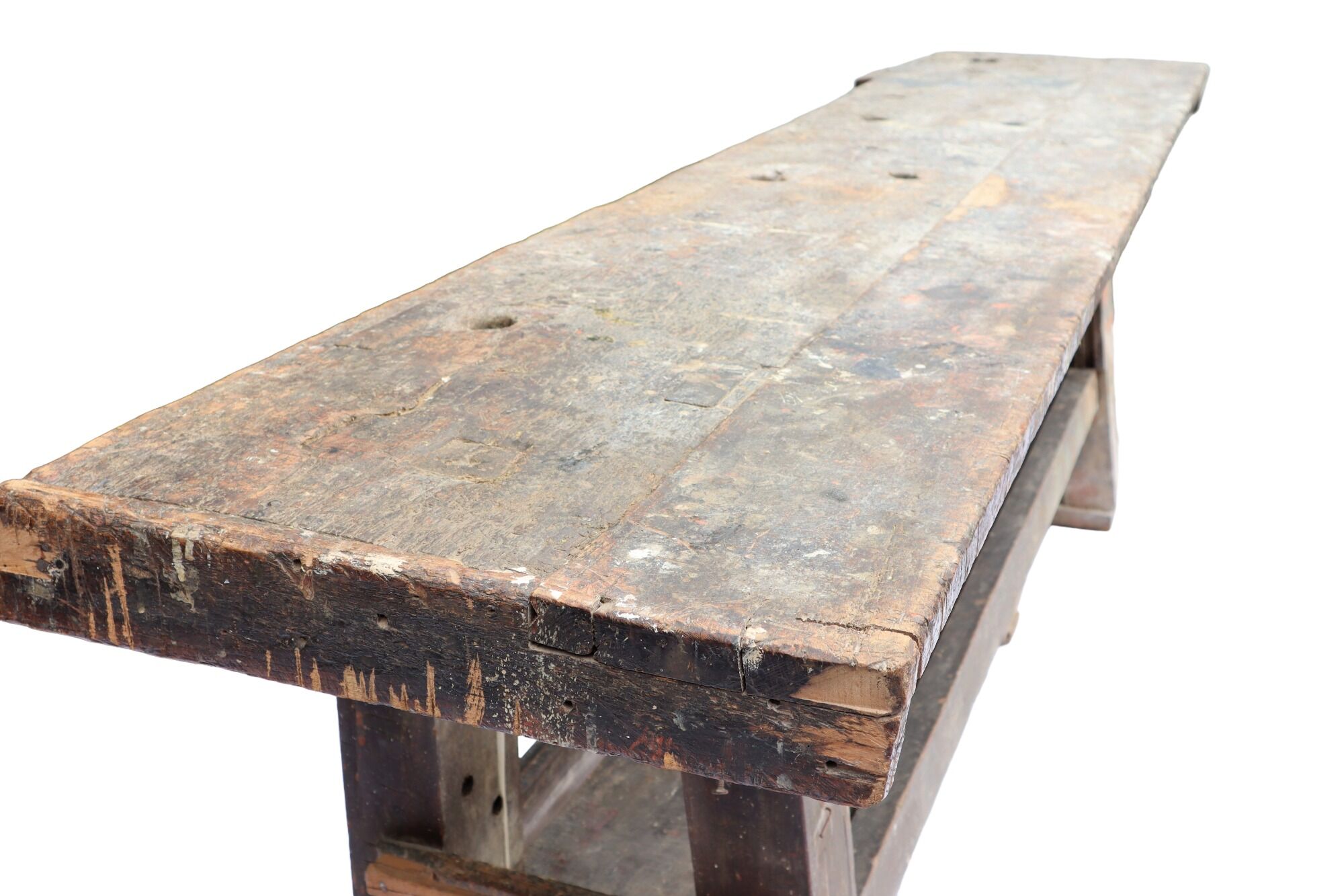 Wooden workbench xxl industrial character welder weathered 251cm