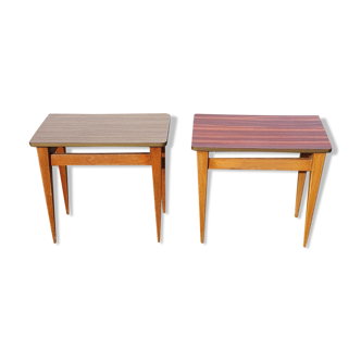 Lot de deux tables d'appoint