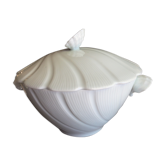 Soupière blanche en porcelaine de Limoges