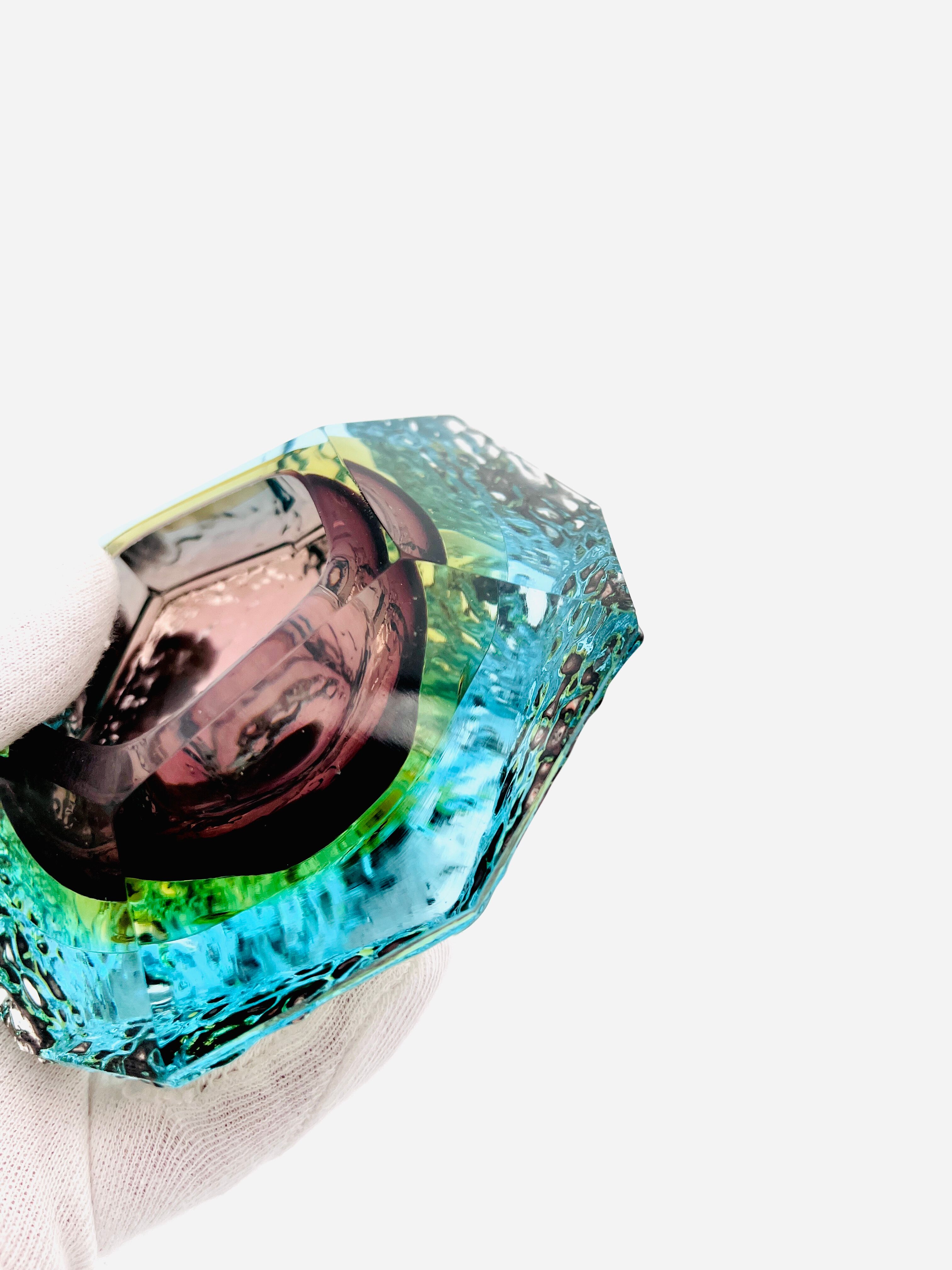 Alessandro Mandruzzato Murano Sommerso Ice Design Bowl