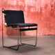 Set of four vintage chrome metal tube mid century chairs