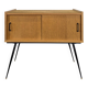 Modernist sideboard with 2 doors in oak veneer.