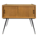 Modernist sideboard with 2 doors in oak veneer.