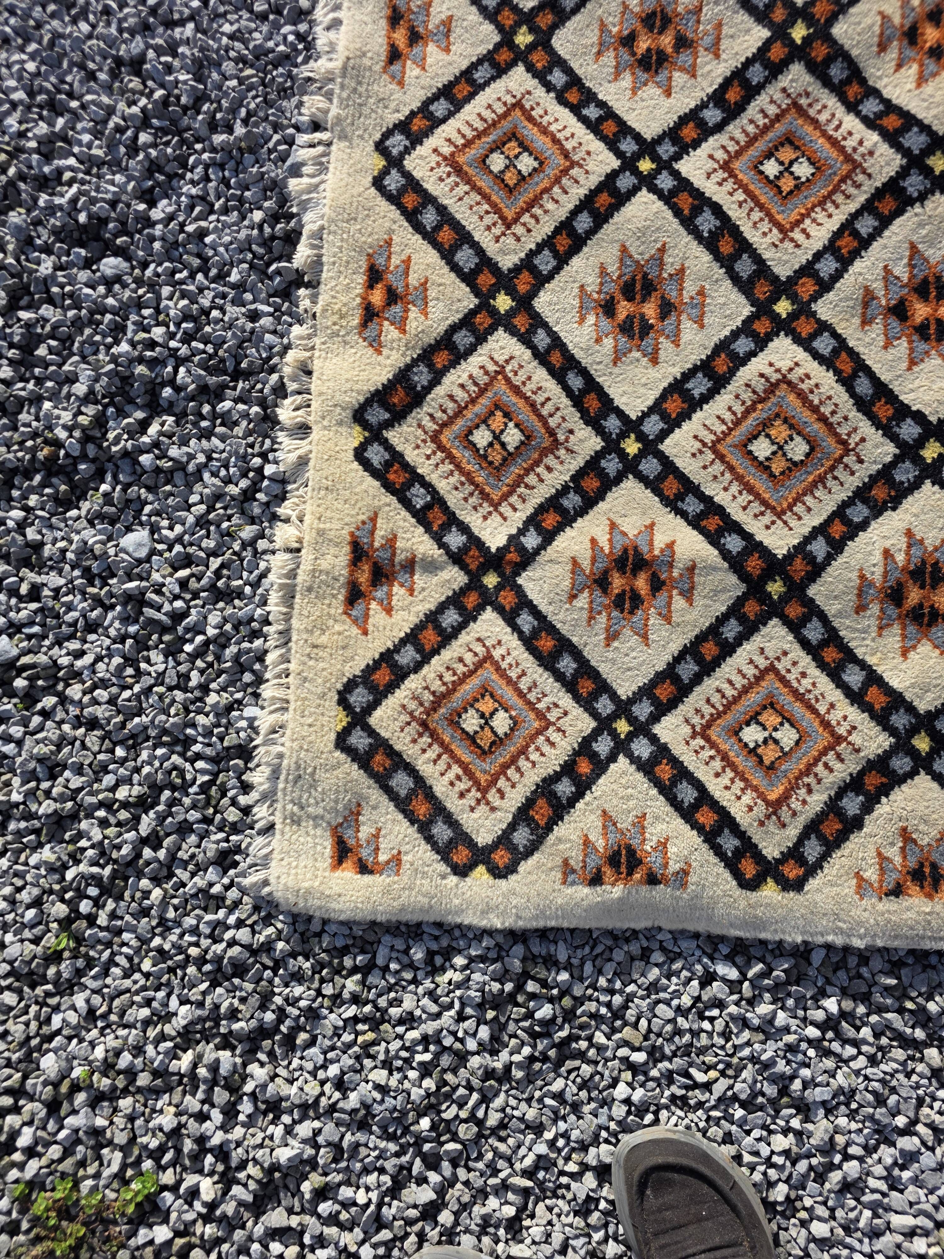 Tapis scandinave en laine des années 60/70