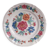 Grand plat rond vintage en faience. Sarreguemines modèle Vence . 31 cm