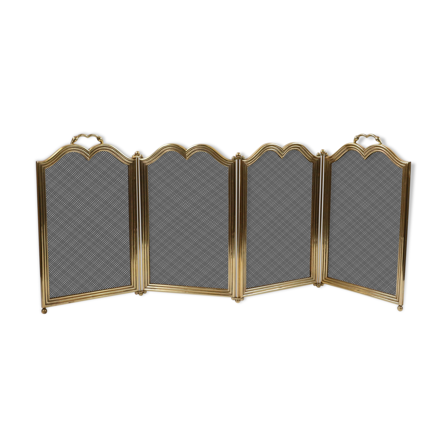 Firewall with four brass components with handles, made in Italy
