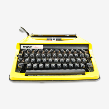 Machine à écrire Brother Deluxe 800 jaune vintage révisée ruban neuf