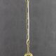 1970s Glass Pendant Light with Brass Chain , Czechoslovakia