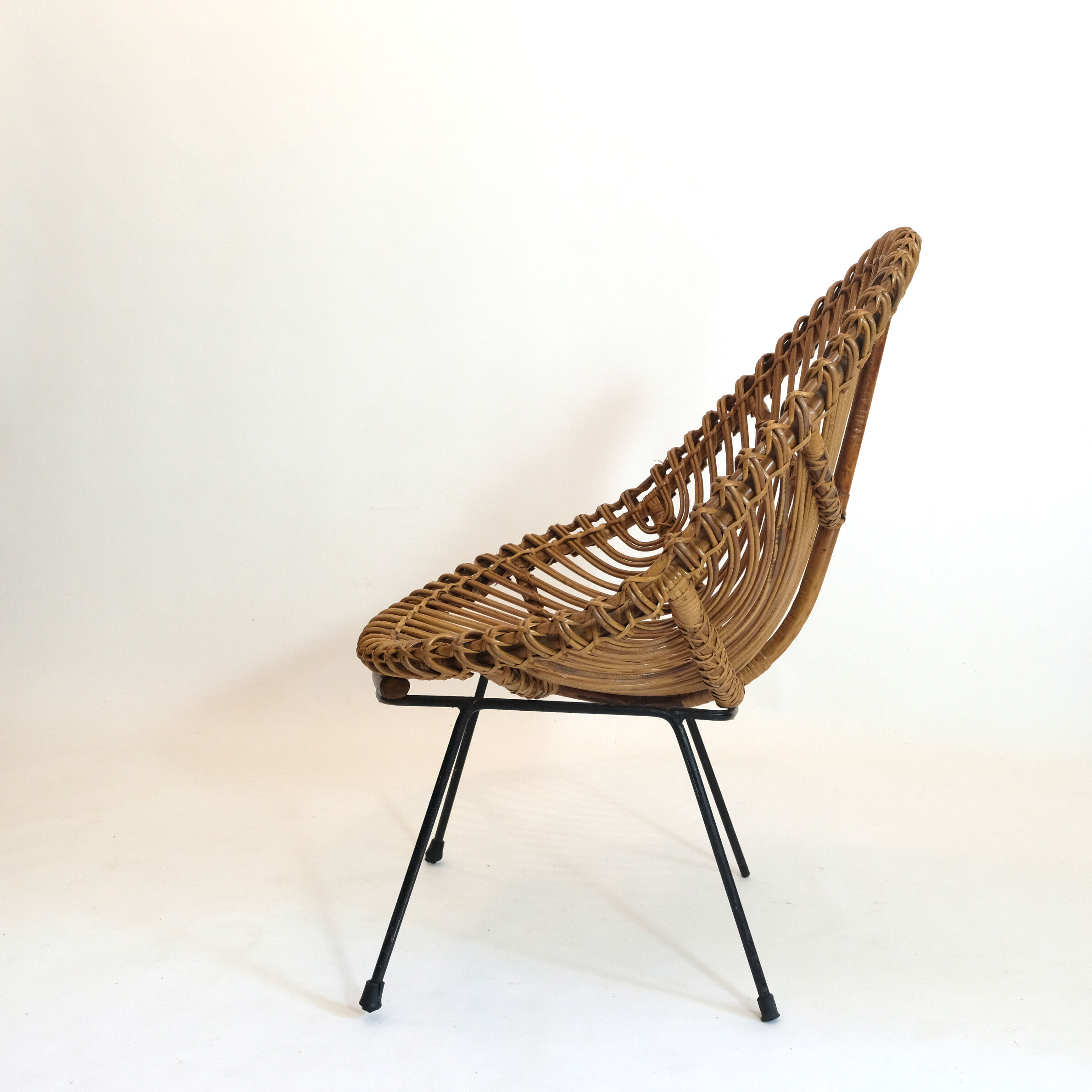 Italian rattan armchair from the 1960