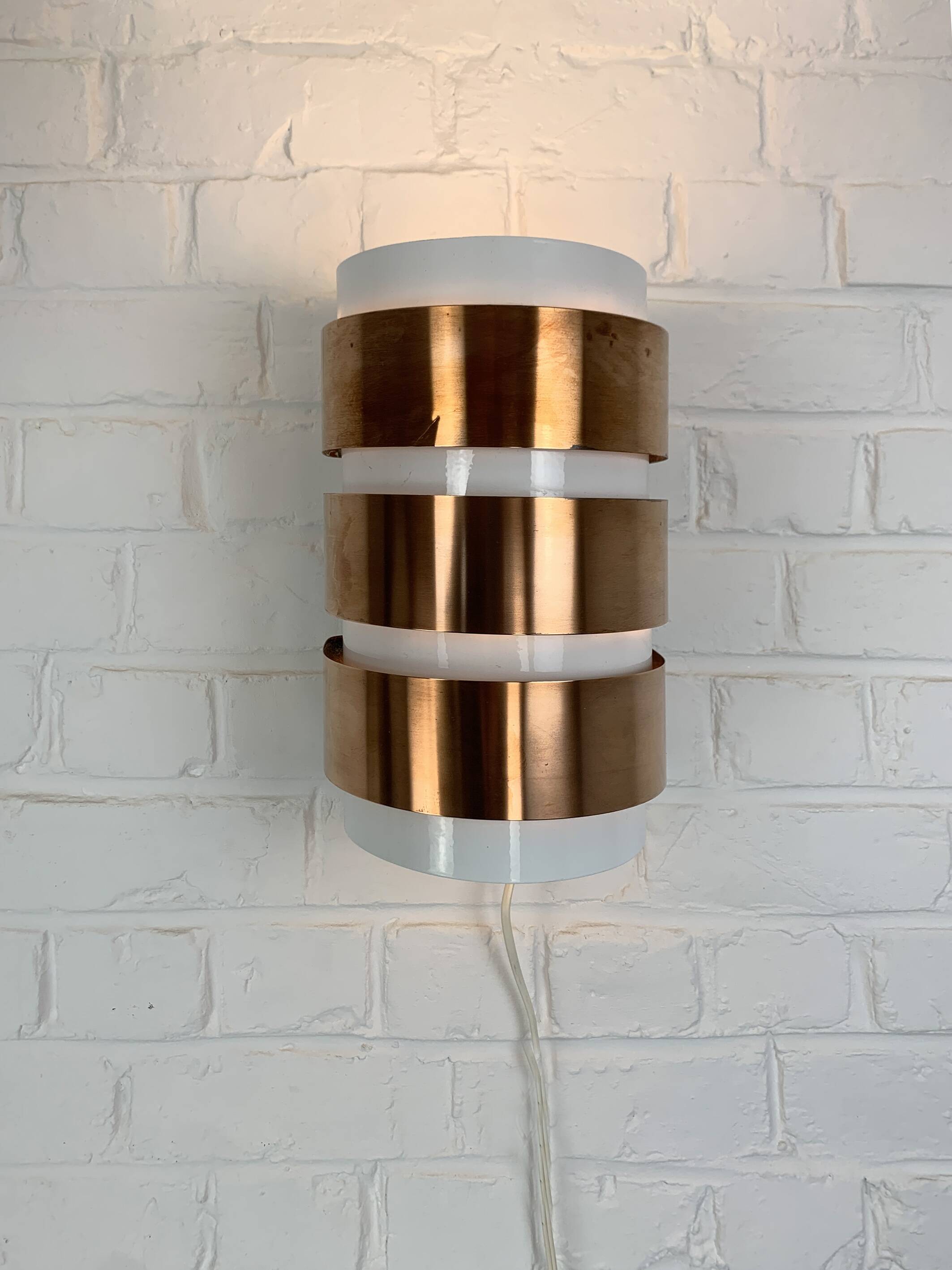 V-155 wall lamp Hans-Agne Jakobsson AB Markaryd, Sweden, copper, 1960s