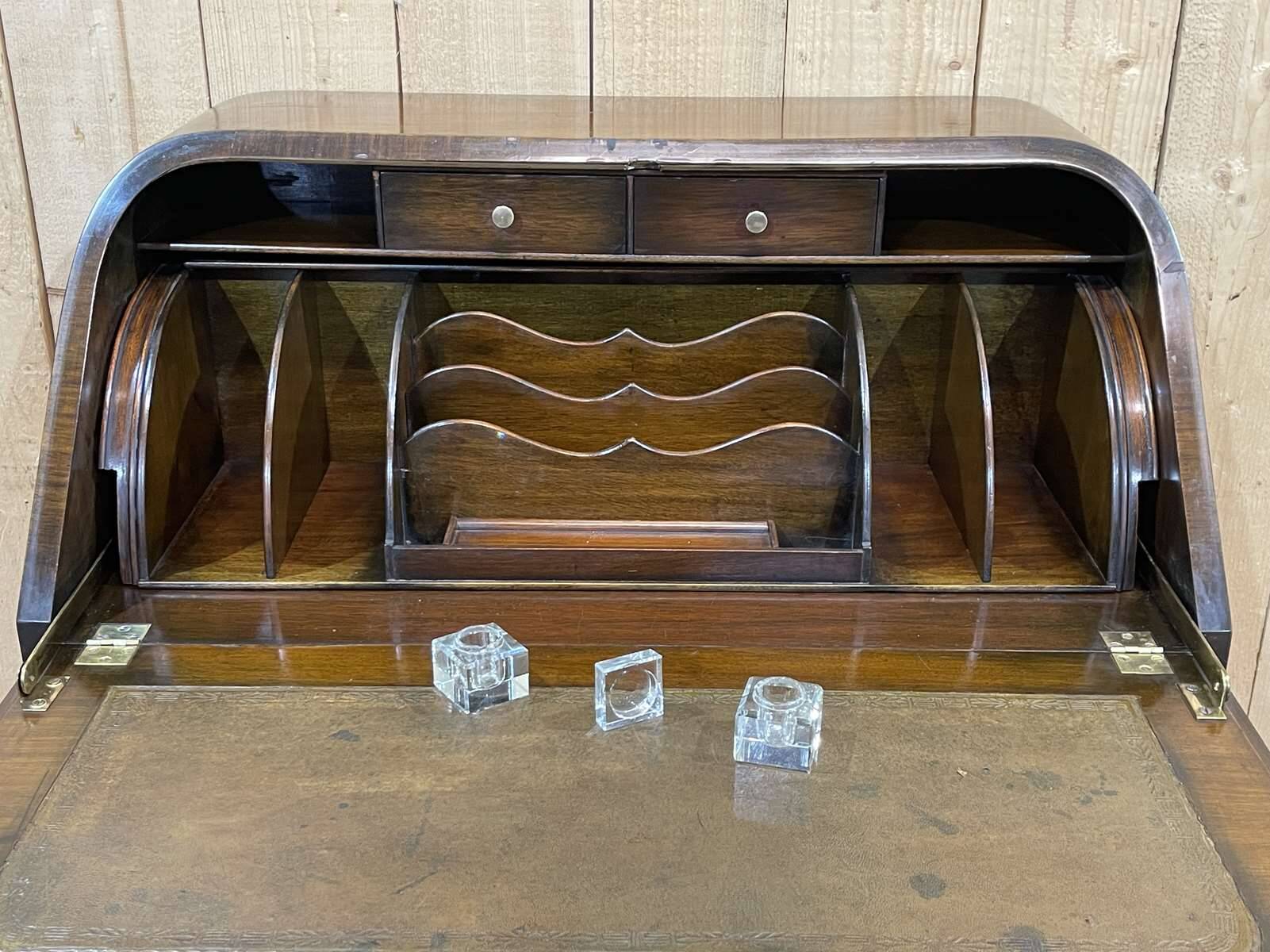 1930s English walnut back desk