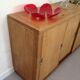 Furniture business in wood oak veneer 3 sliding doors