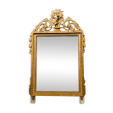 Miroir de style Louis XVI en bois et stuc doré XIX siècle, 122x72 cm
