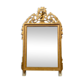 Miroir de style Louis XVI en bois et stuc doré XIX siècle, 122x72 cm