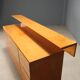 Vintage buffet in burl wood with a top section, Italian design from the 1980s.