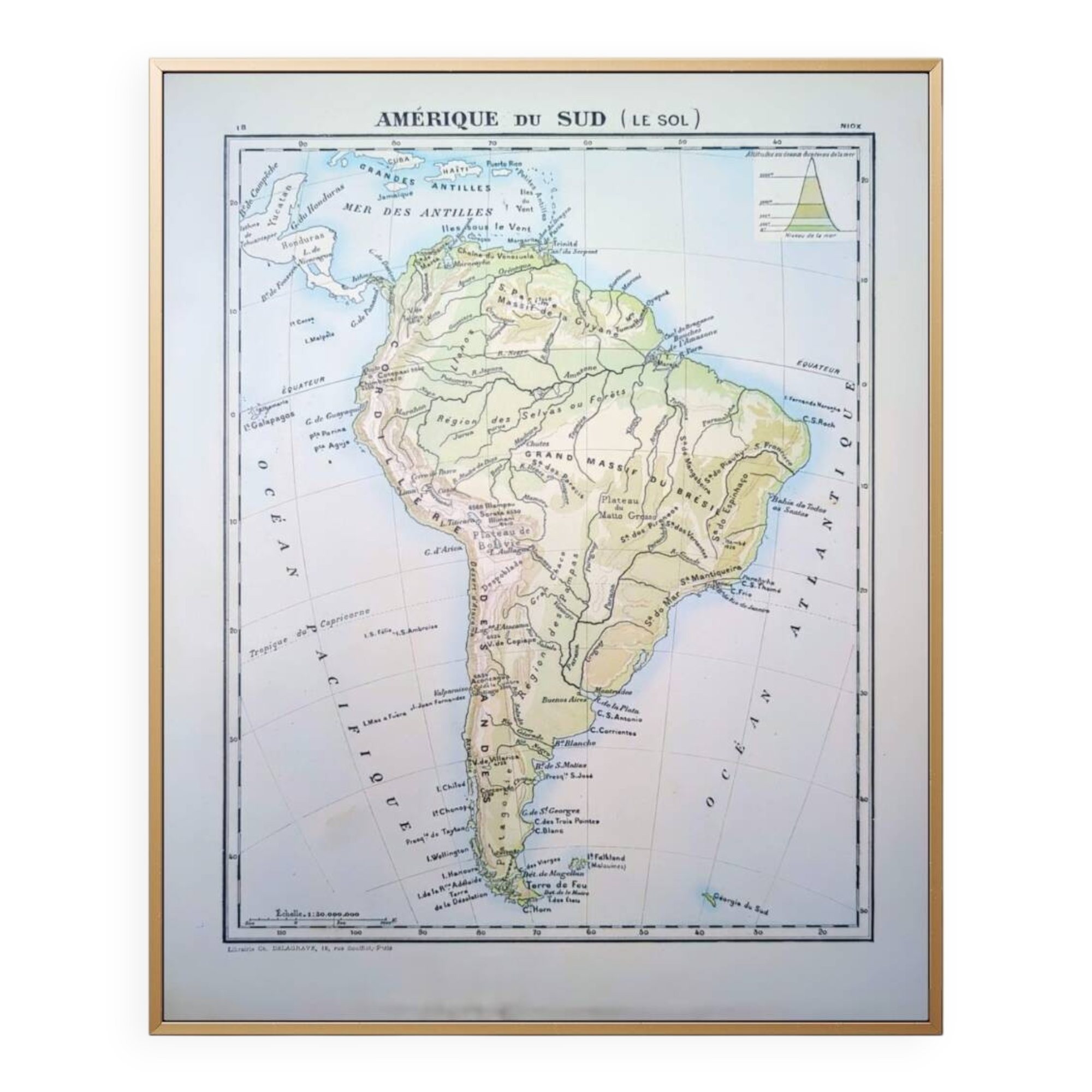 Printed in 1900, South America.