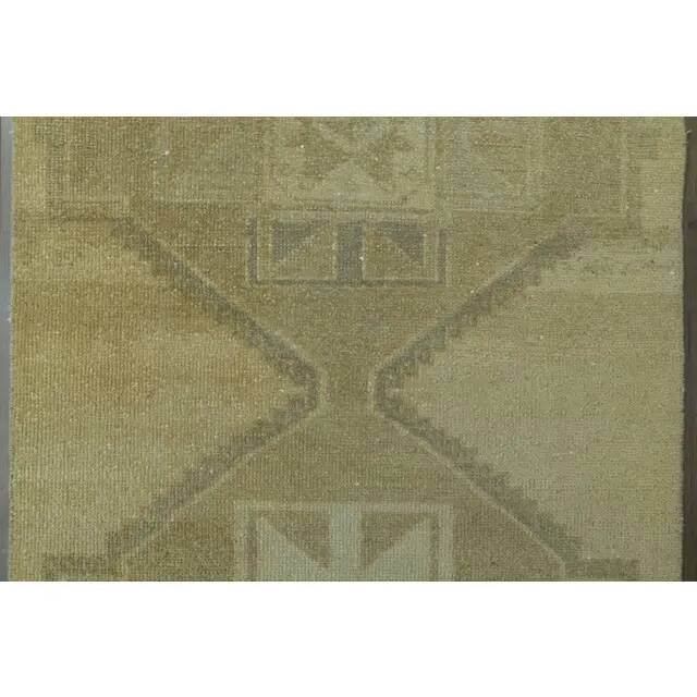 1970s Vintage Turkish Handmade Wool & Cotton Orange Runner Rug 86x230